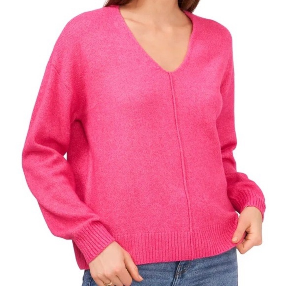 Vince Camuto Long Sleeve Hot Pink Cozy Sweater L